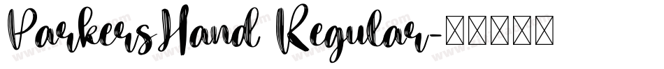 ParkersHand Regular字体转换